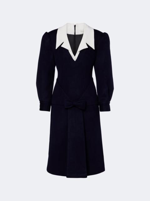 SHUSHU/TONG Bow-detail wool midi dress