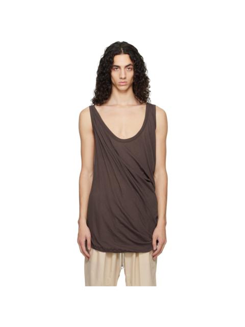 Rick Owens Brown Temple Pony Tank Top