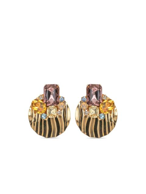 Geralda crystal-embellished earrings