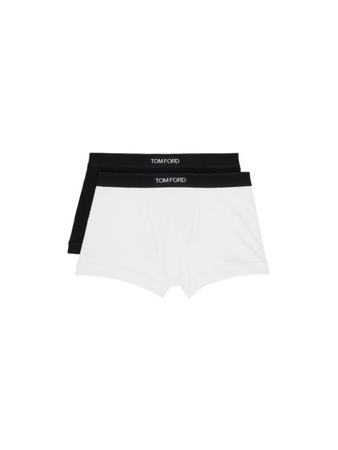 Two-Pack Black & White Boxer Briefs