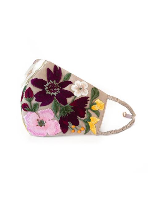 Oscar de la Renta FLORAL EMBROIDERED MASK