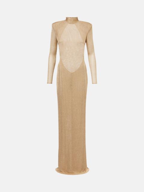THE NEW ARRIVALS ILKYAZ OZEL Donyale knitted lamé gown