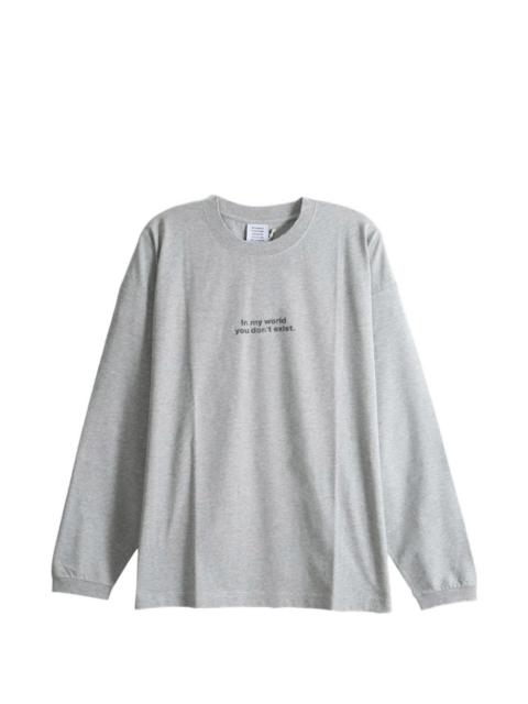 VETEMENTS slogan-print long-sleeve T-shirt