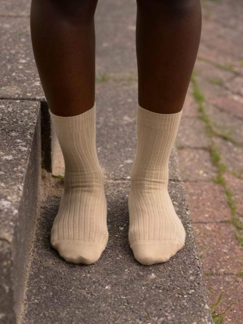 BASERANGE Rib Overankle Socks - Organic Cotton Rib