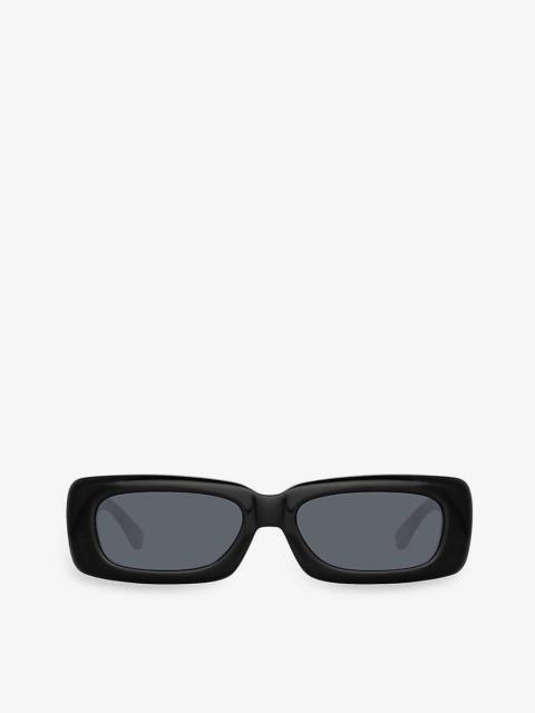 The Attico x Linda Farrow Mini Marfa rectangular-frame acetate sunglasses