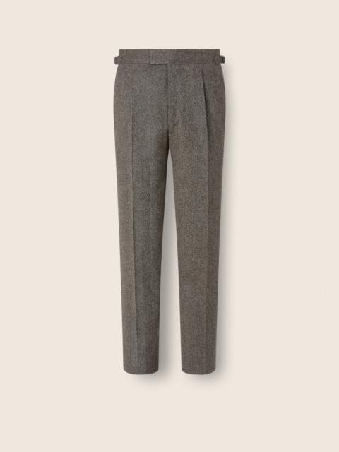 ZEGNA LIGHT TAUPE WOOL AND CASHMERE PANTS