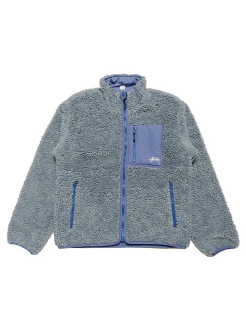 Stüssy Stüssy Sherpa Reversible Jacket Blue Stone