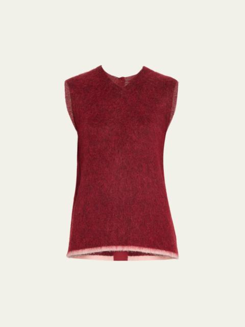 ZANKOV Yasemin Open-Back Brushed Alpaca Vest