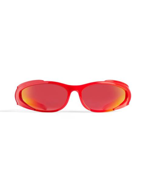 BALENCIAGA Skiwear - Reverse Xpander Rectangle Sunglasses in Red