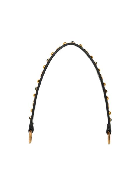 Etro suede bag handle with jewel studs