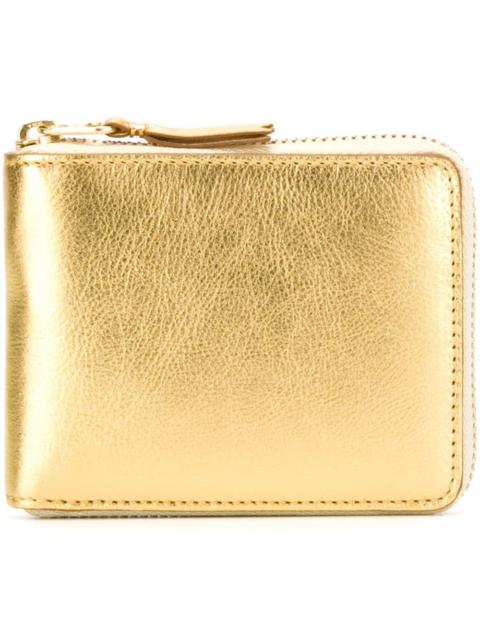 Gold And Silver U Zip Wallet