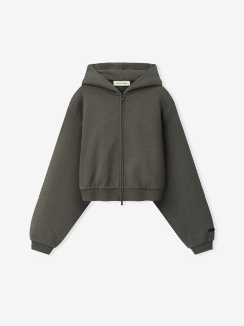 ESSENTIALS Womens Embossed FW26 Cropped Zip-Up Hoodie