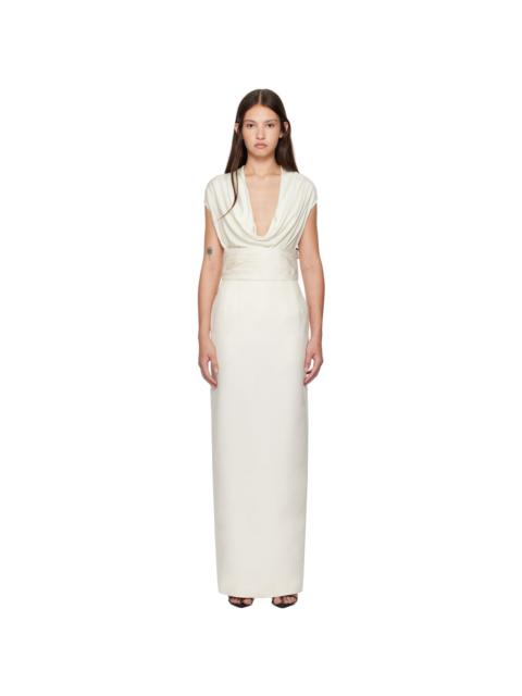 GIA STUDIOS Off-White Tux Maxi Skirt