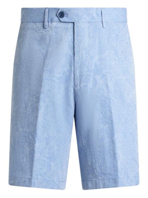 striped jacquard shorts