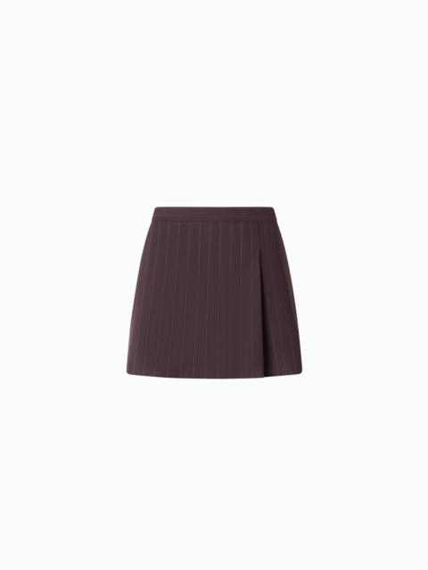 PINKO PINSTRIPED MINI SKIRT WITH MACRO PLEATS