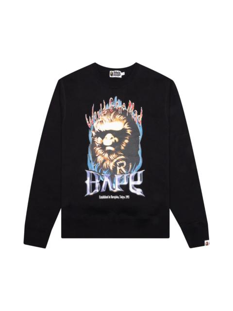 A BATHING APE® BAPE Ape Head Crewneck 'Black'