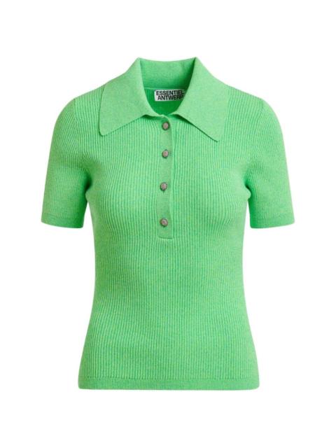ESSENTIEL ANTWERP ribbed polo top