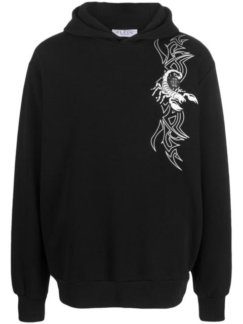 PHILIPP PLEIN Scorpion graphic-print cotton hoodie