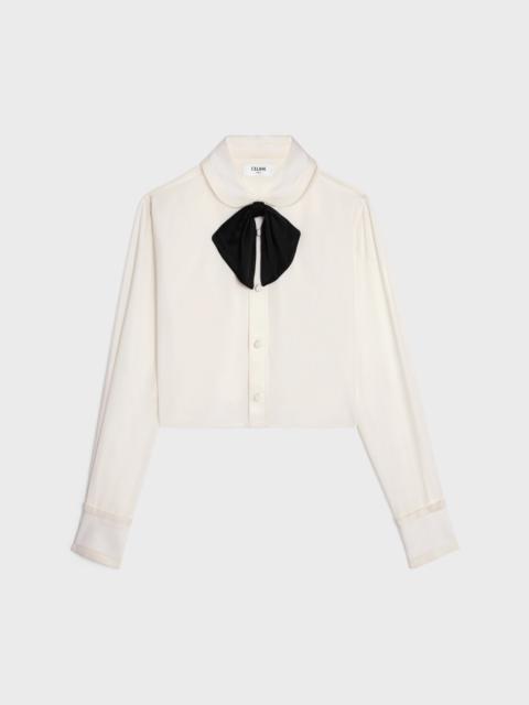 CELINE CROPPED ROMY SHIRT IN SILK CREPE