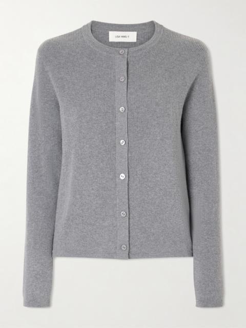 LISA YANG Abeena Ribbed Cotton And Cashmere-blend Cardigan