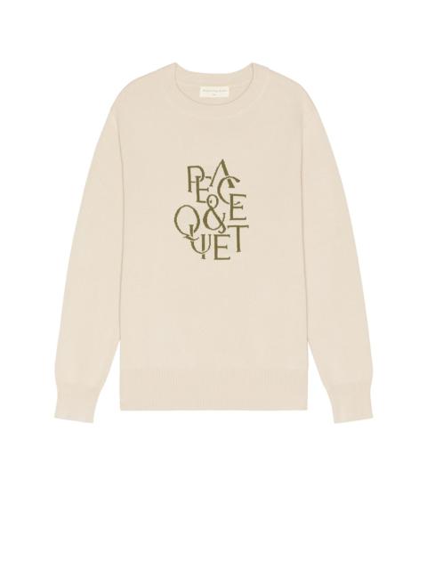 Museum of Peace & Quiet Serif Jacquard Sweater