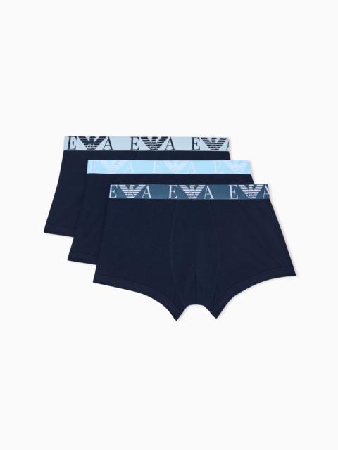 EMPORIO ARMANI THREE-PACK OF BOXER BRIEFS WITH BOLD MONOGRAM LOGO