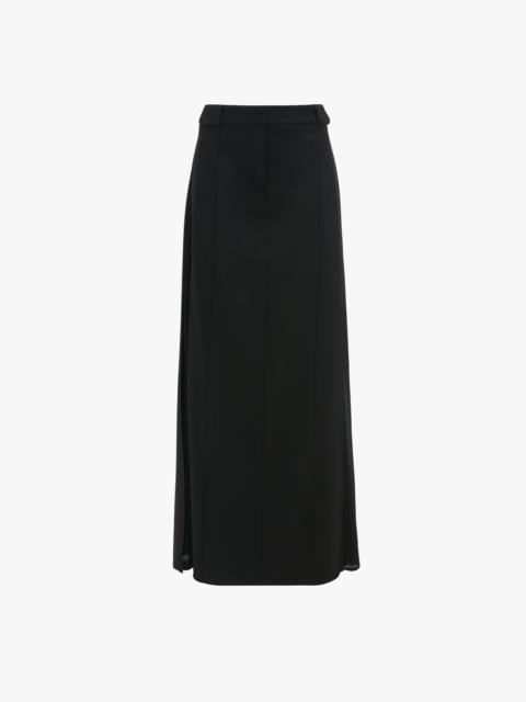 Tailored Floor-Length Skirt In Black