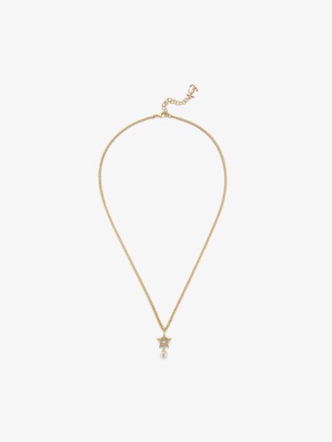 JIMMY CHOO Single Star Necklace
Gold-Finish Metal Necklace with Swarovski Crystal Star and Pearl