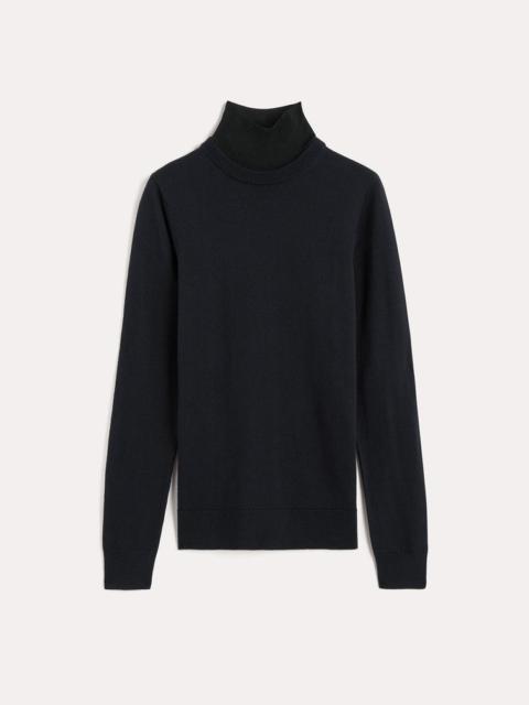 Totême Two-tone turtleneck knit navy