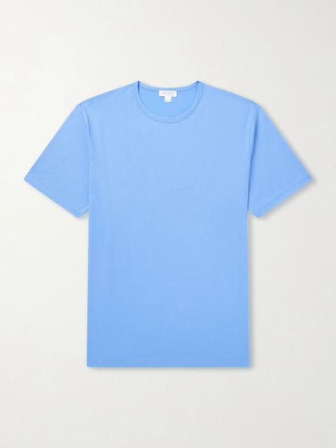 Sunspel Slim-Fit Cotton-Jersey T-Shirt Blue