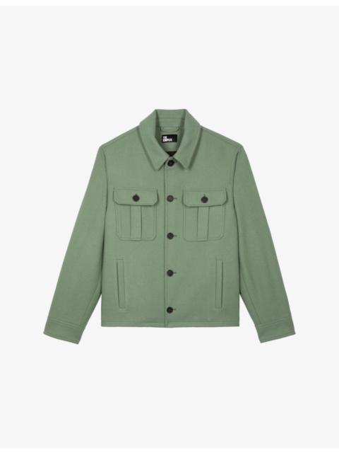 The Kooples Chest-Pocket Wool-Blend Jacket
