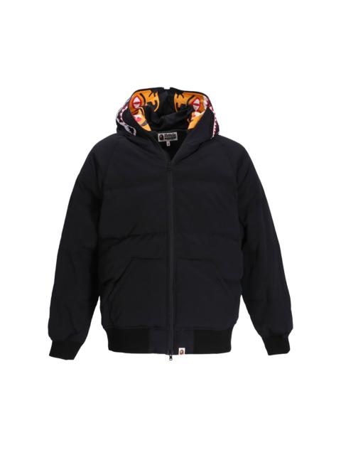 A BATHING APE® Shark X Tiger Hoodie Down Jacket "BLACK"