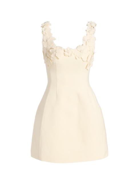 Monique Lhuillier Women's Floral Appliqué Scoopneck Cocktail Dress - Ivory
