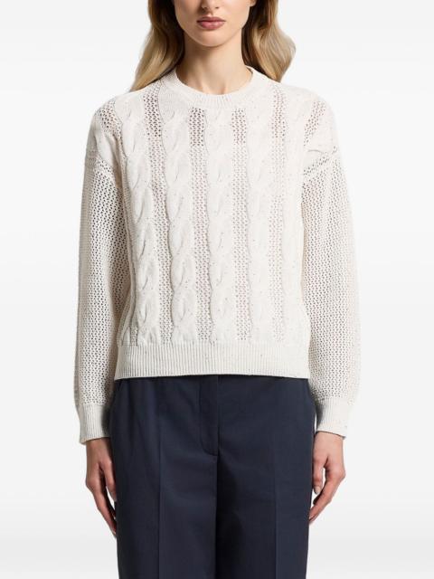 PESERICO sequinned cable-knit sweater