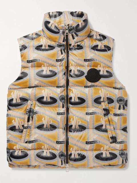 Moncler Fergus Purcell 2 Moncler 1952 Parker Printed Quilted Nylon Down Gilet