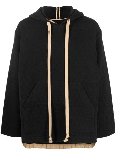 UMA WANG quilted drawstring hoodie