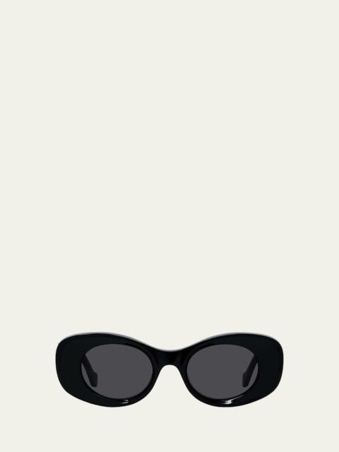 Loewe Anagram Oval Acetate Sunglasses