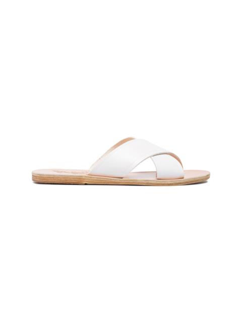 ANCIENT GREEK SANDALS White Thais Leather Sandals