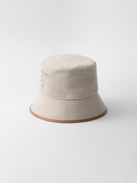 Linen blend bucket hat