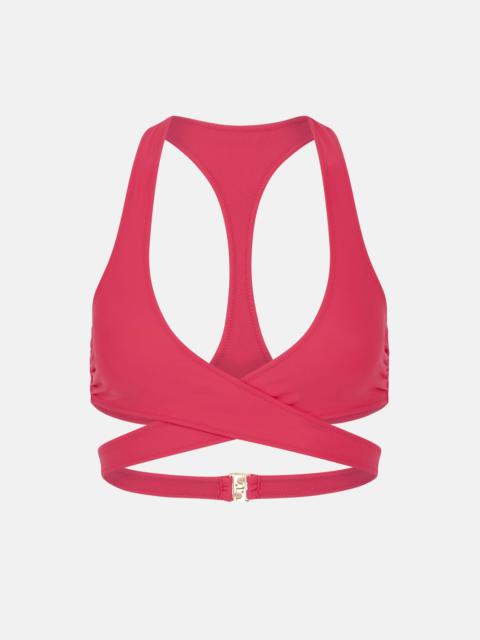 Stella McCartney Graphic Cutout Wrap Bikini Top