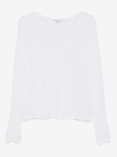 JAMES PERSE V-neck long-sleeve T-shirt