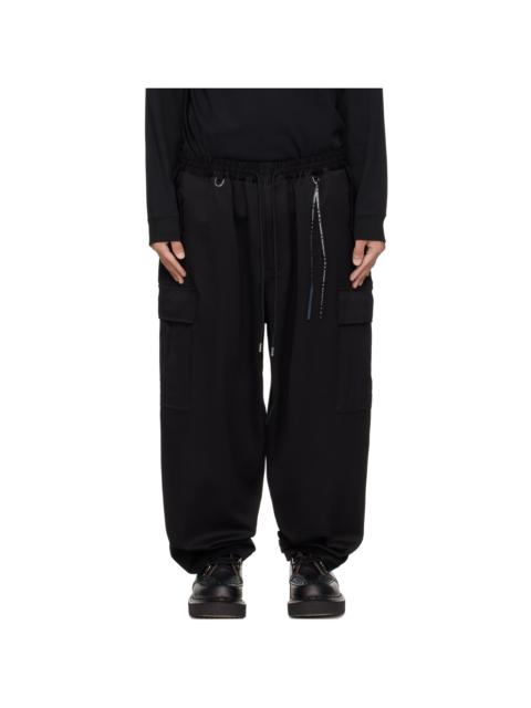 mastermind JAPAN Black Wide Cargo Pants