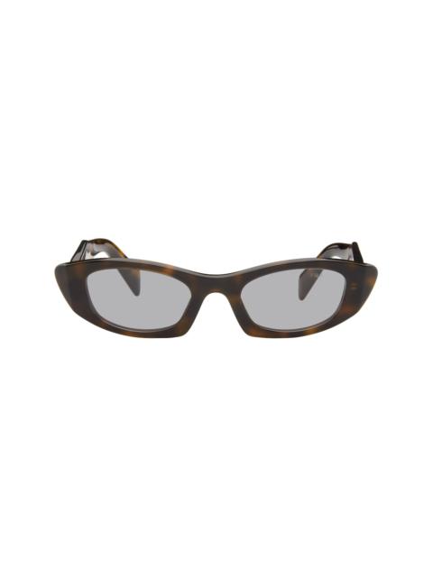 Prada Brown Slim Cateye Symbole Sunglasses