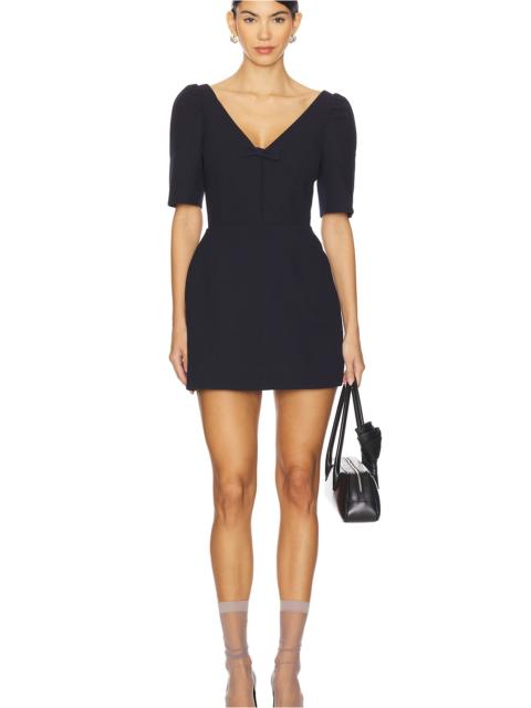 SHUSHU/TONG V-neck Bow Mid-sleeve Dress