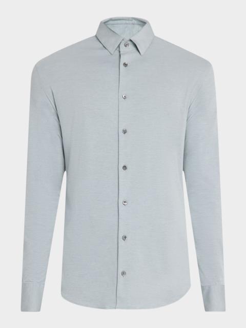 GIORGIO ARMANI Men's Flex Tortona Cotton Jersey Sport Shirt