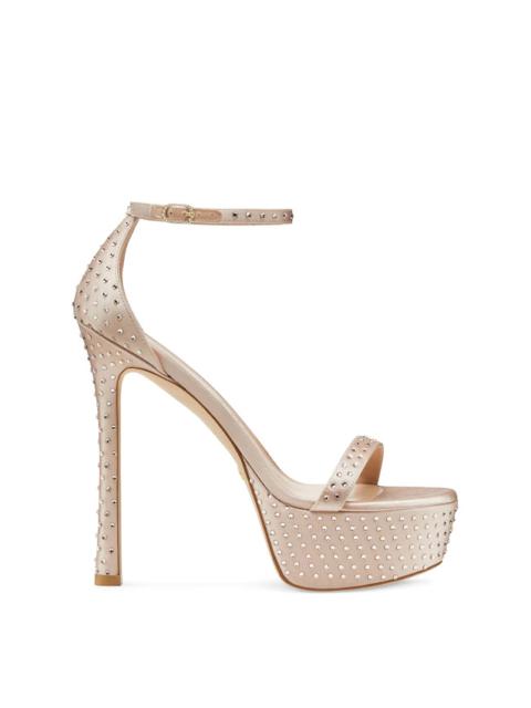 Stuart Weitzman NUDISTCURVE HOLLYWOOD SHINE PLATFORM SANDAL