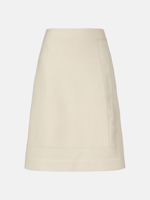 Jil Sander Wool-blend wrap skirt