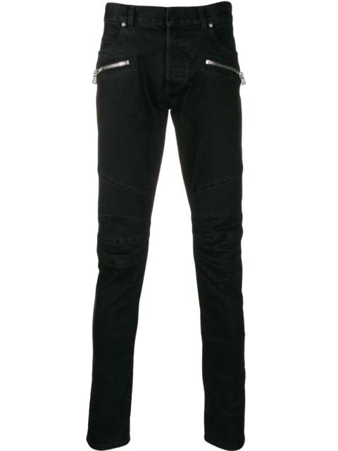 Balmain slim fit panelled jeans