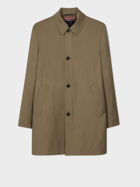 Paul Smith 'Green Storm System' Wool Raincoat With Detachable Gilet