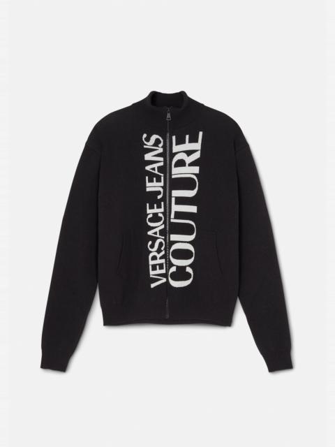 VERSACE JEANS COUTURE Logo Knit Wool Sweater